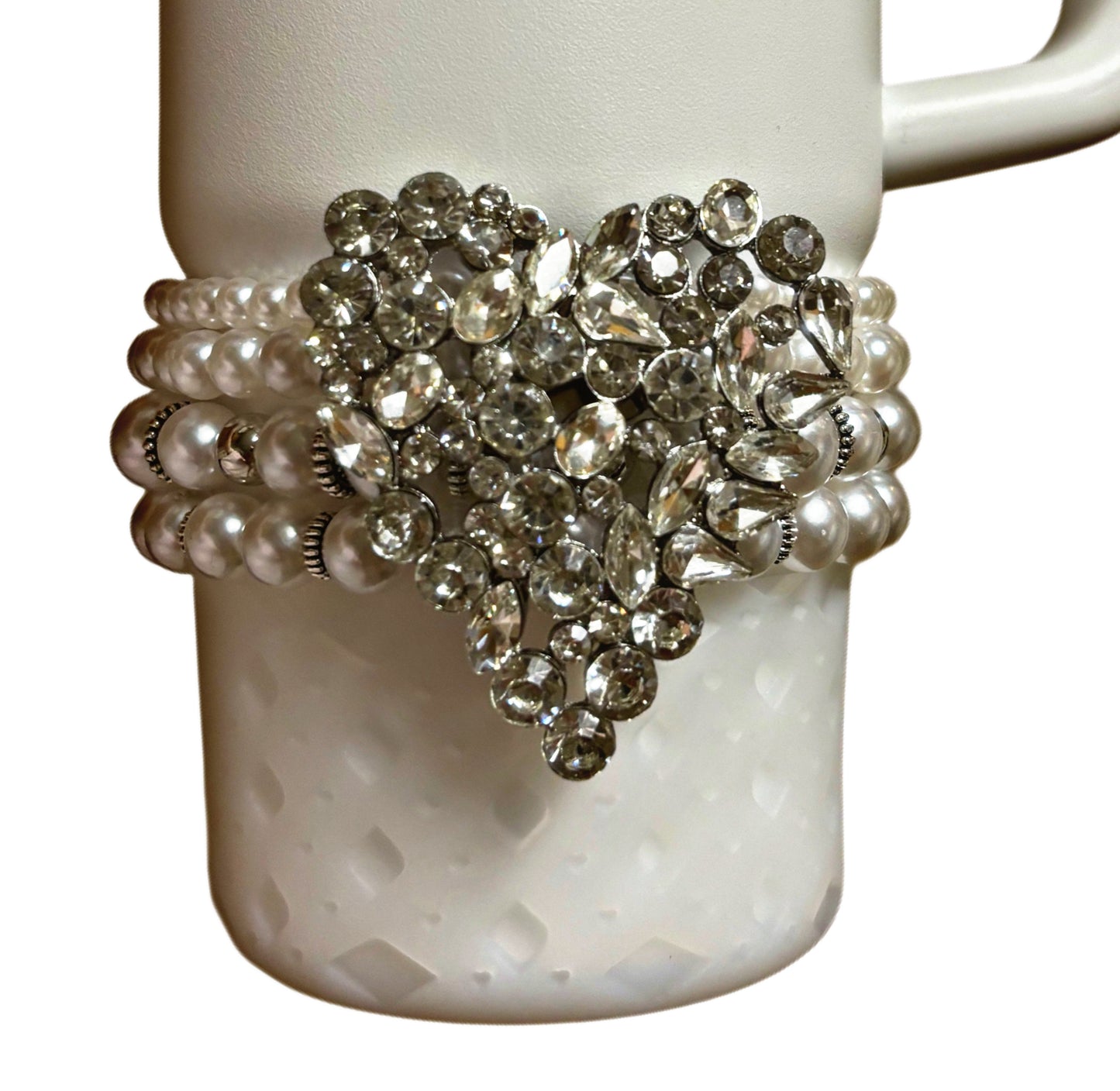 Diamond Heart & Pearls XL See Video!