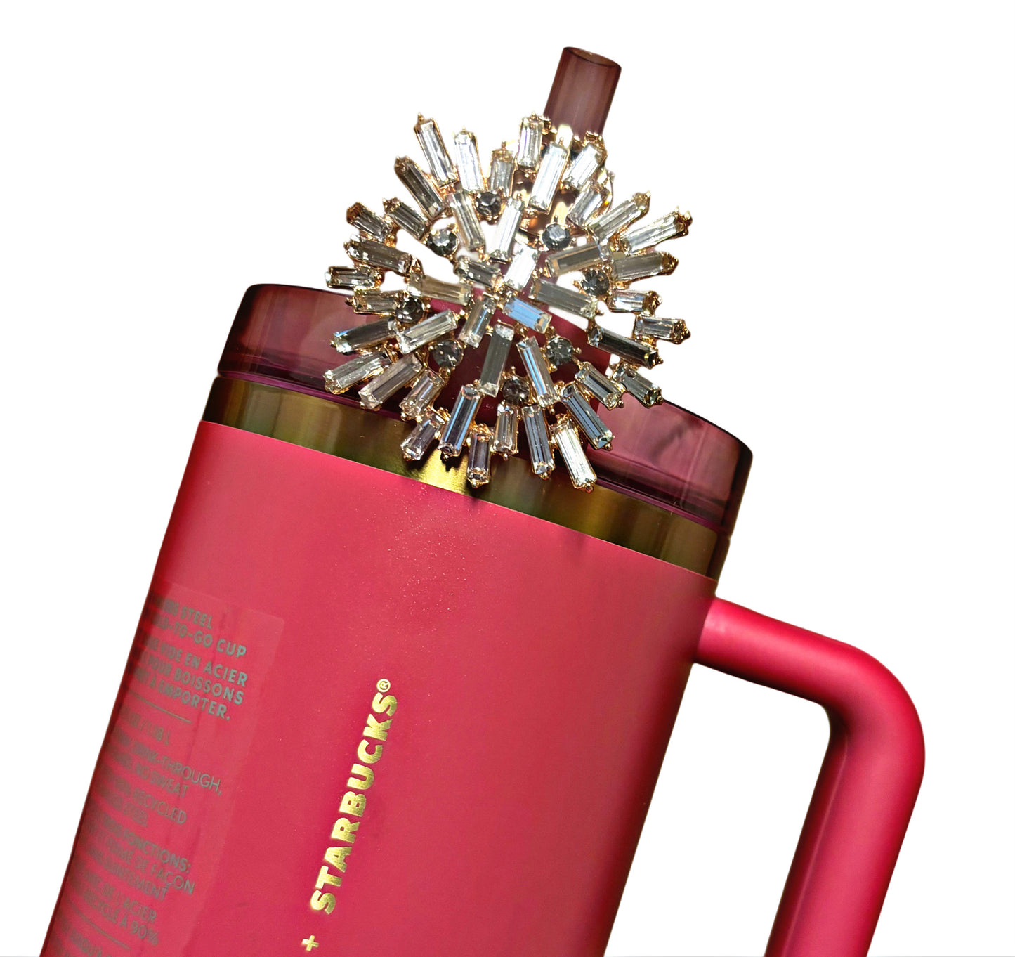 Topper paille avec nœud en strass Gold Digger