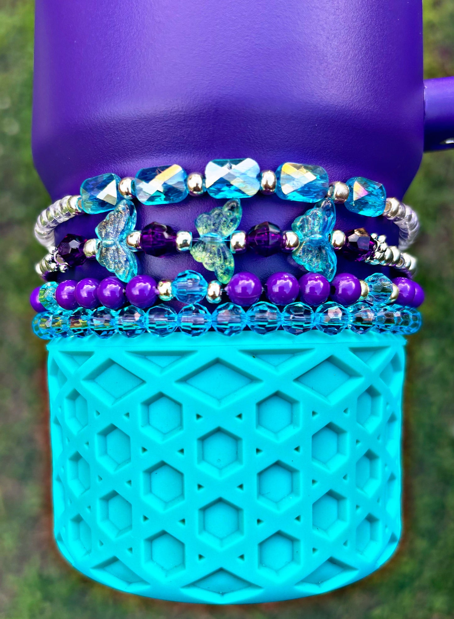 Bracelets coupe violet foncé