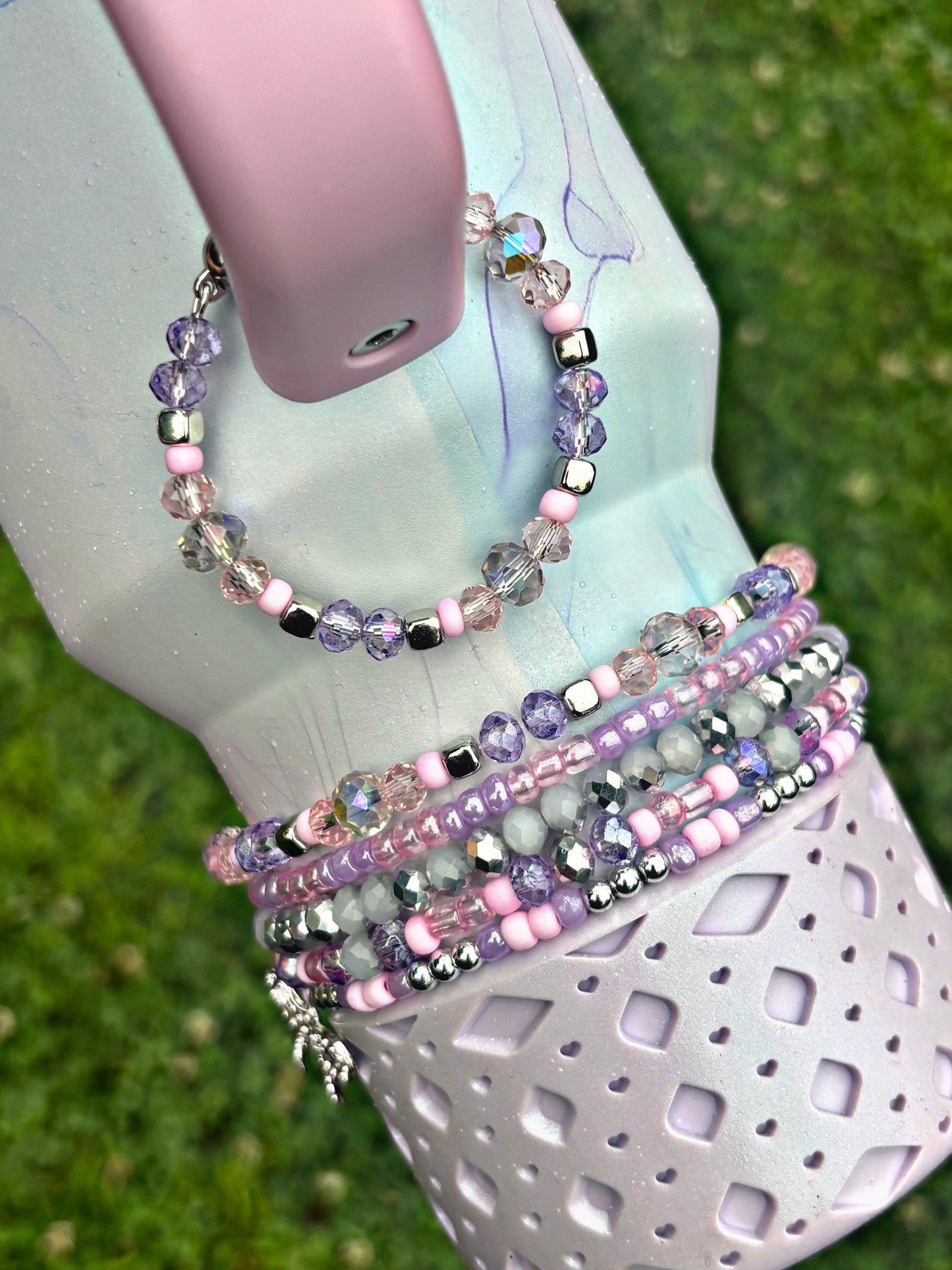 NEW Pink & Purple Watercolor Tulle Accessories