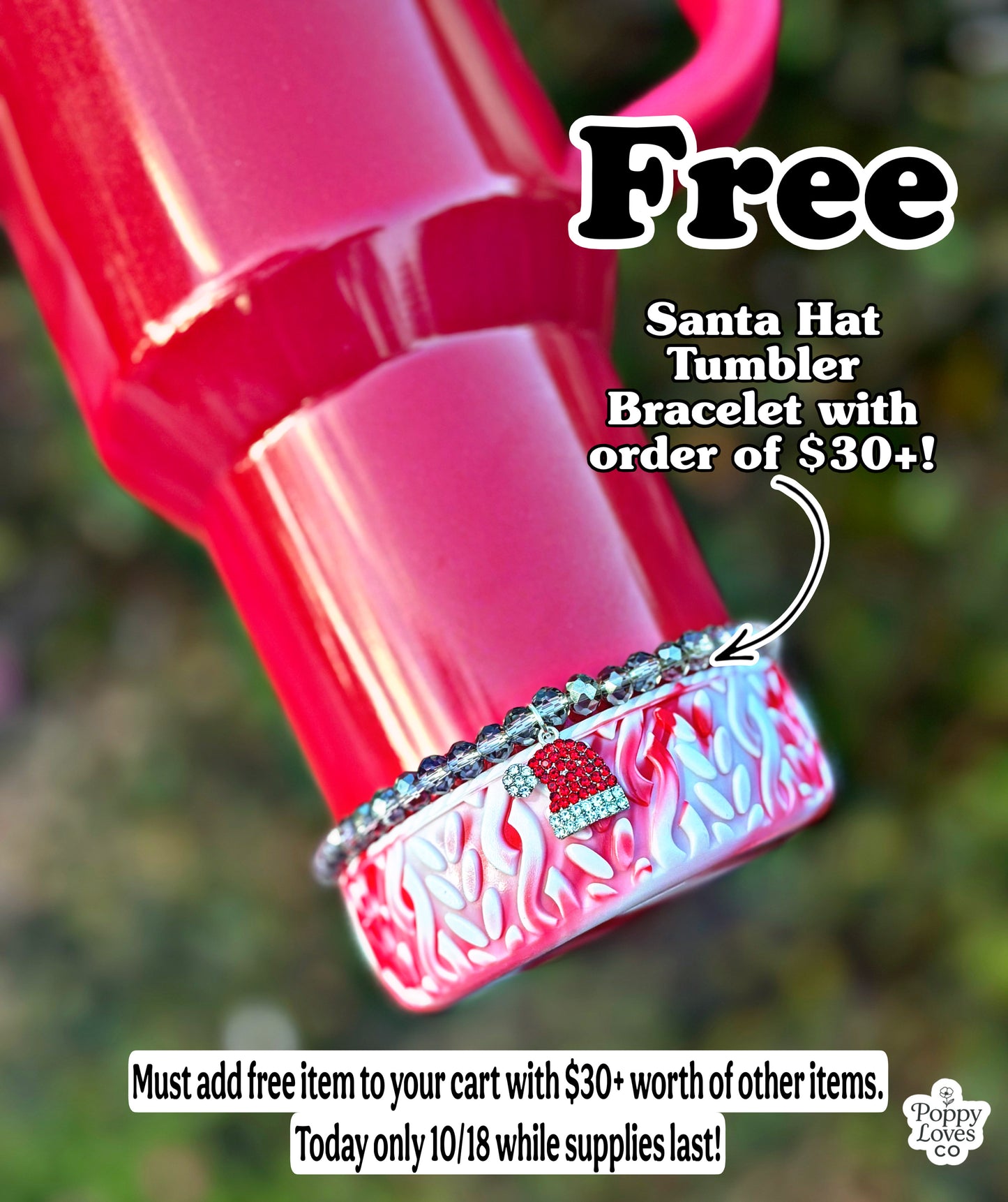 One per customer-FREE Bracelet! By adding this to your cart, you acknowledge that you must have $30 worth of other items in your cart after all discounts and promotions are used, and if not, this free item will be removed from your order.