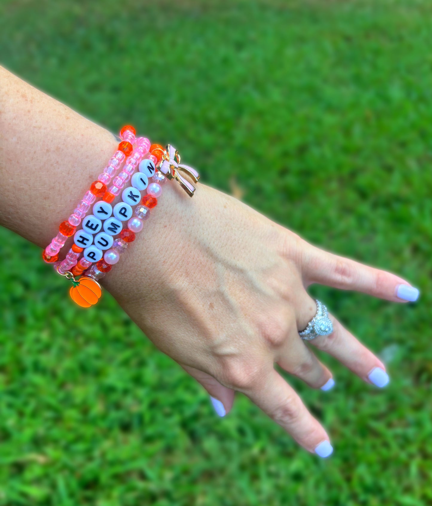 Hey Pumpkin Wrist Bracelets