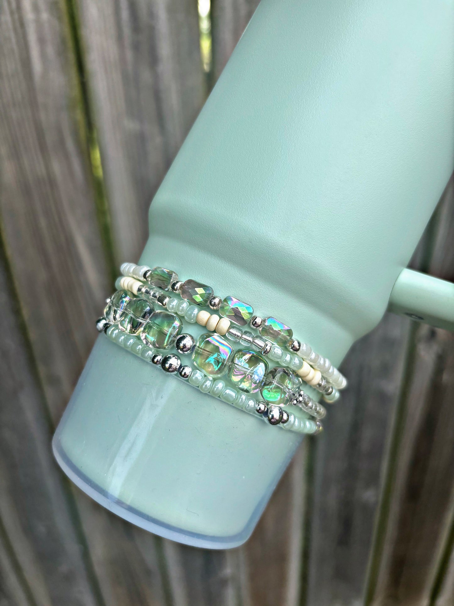 Bracelets en coupe de crème Matcha
