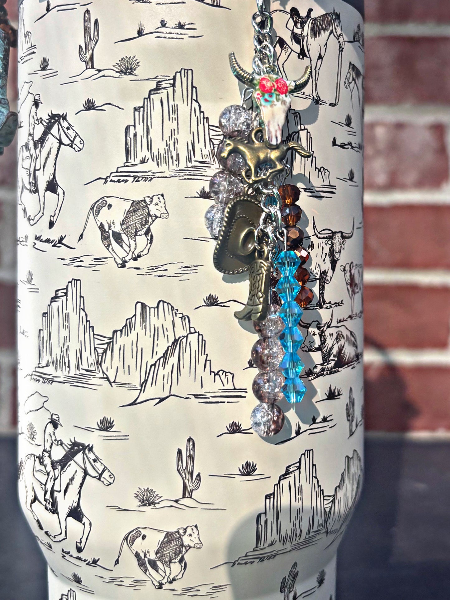 Howdy Out West Dangle Charm (HJ Spout or Straw Options.