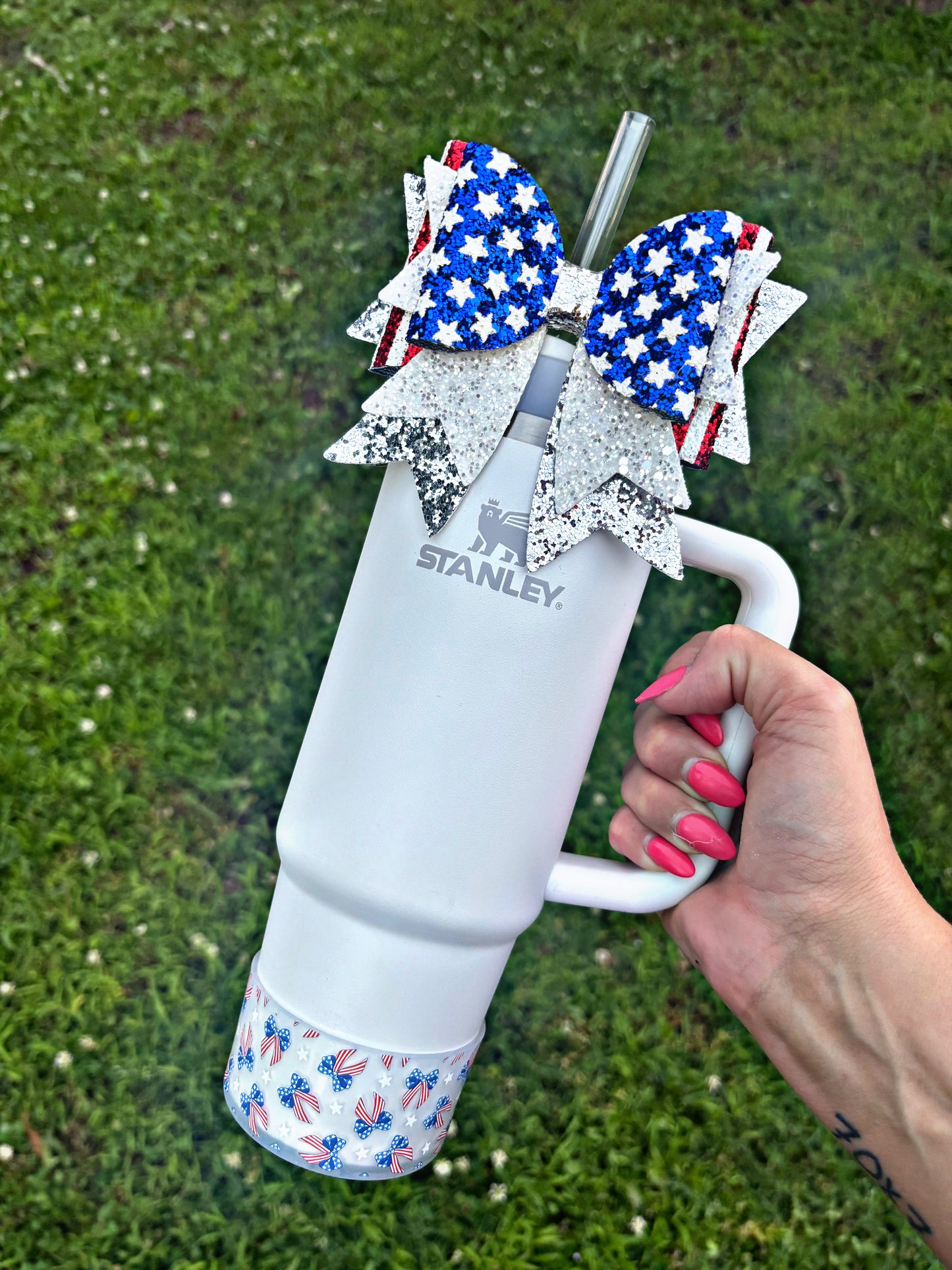 Topper de paille à nœud doré Lucky Clover