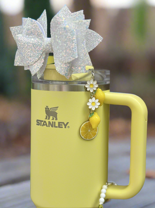 Lemonade Straw Topper Dangle Charm