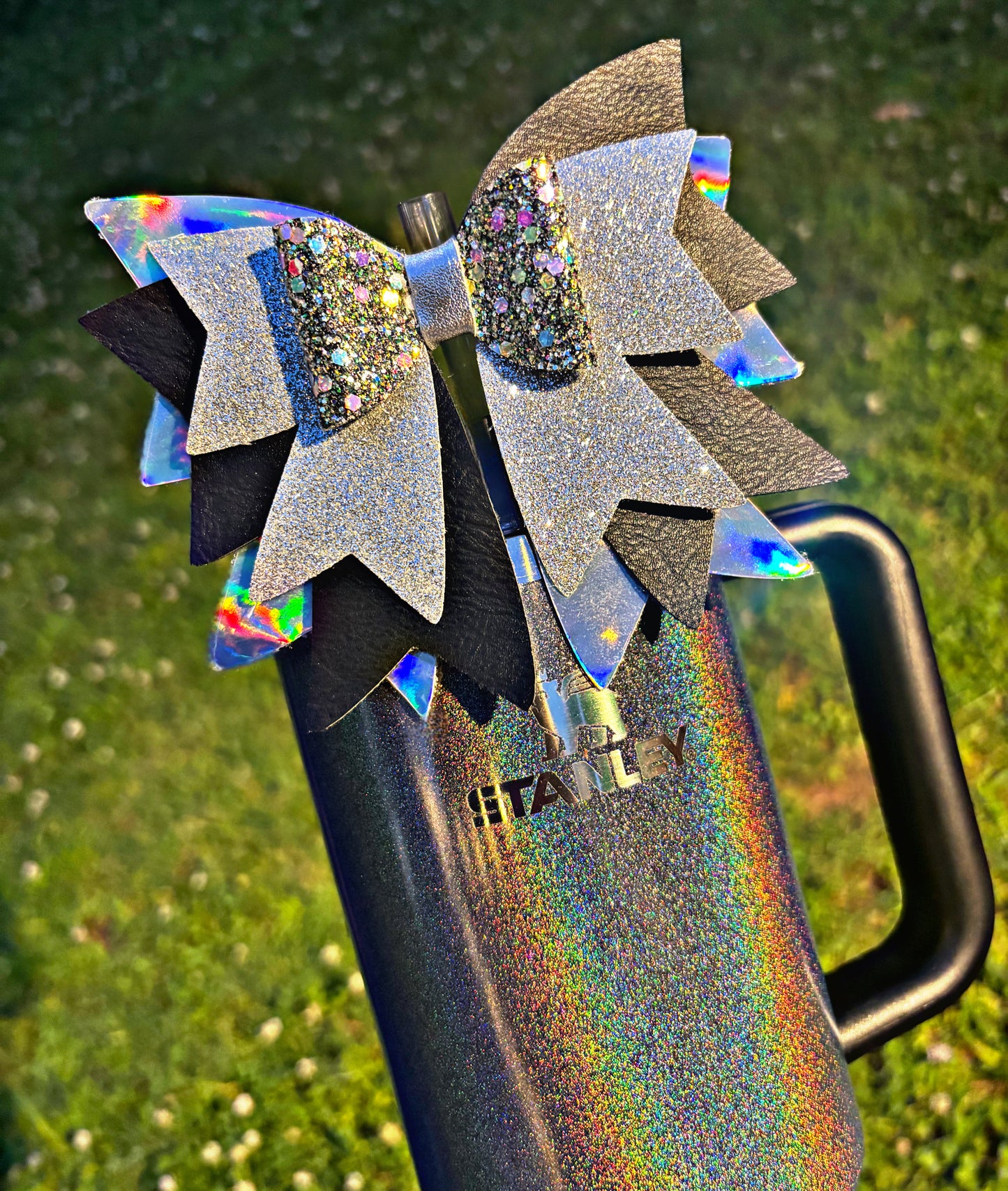 Midnight Glitz Bow XL {One of a Kind}
