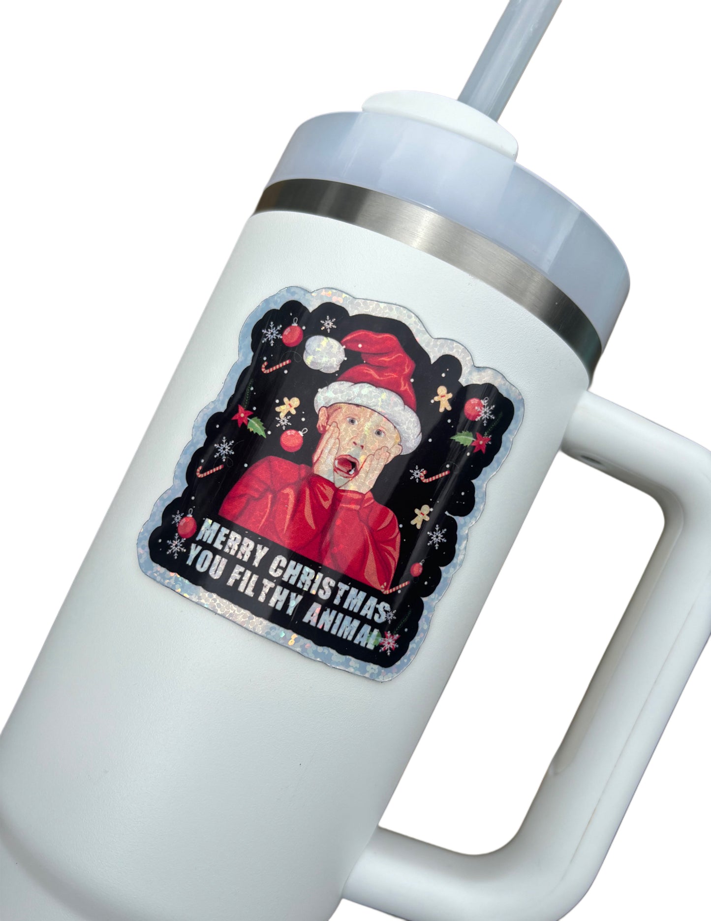 Aimant pour gobelet de Noël Maman j'ai raté l'avion