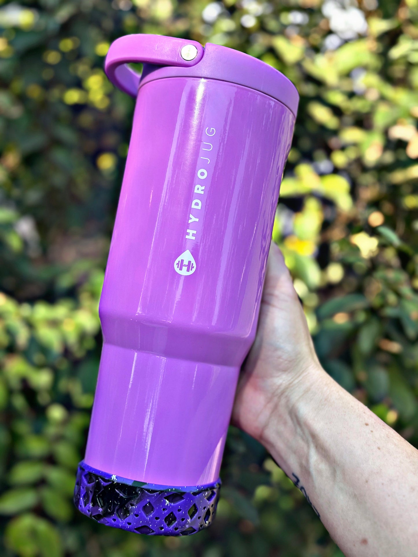 Purple Night Shine || The Popette || Short Silicone Boot