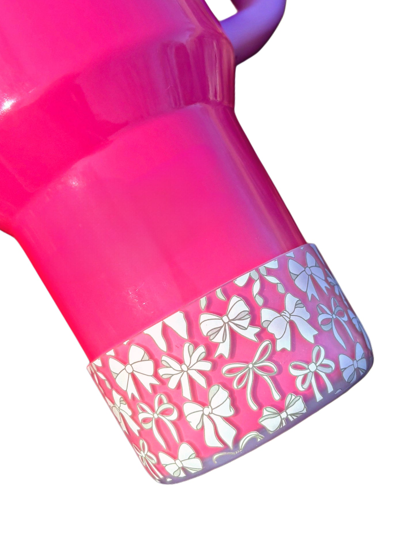 Botte en silicone transparente avec nœuds blancs