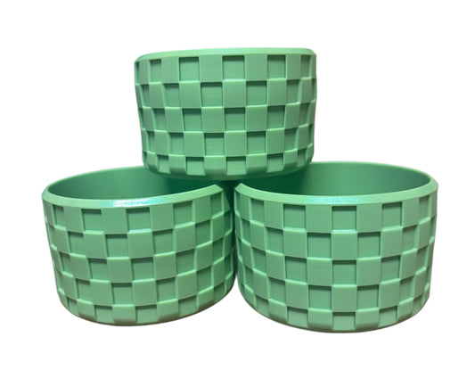 Botte en silicone à texture à carreaux scintillante vert sauge