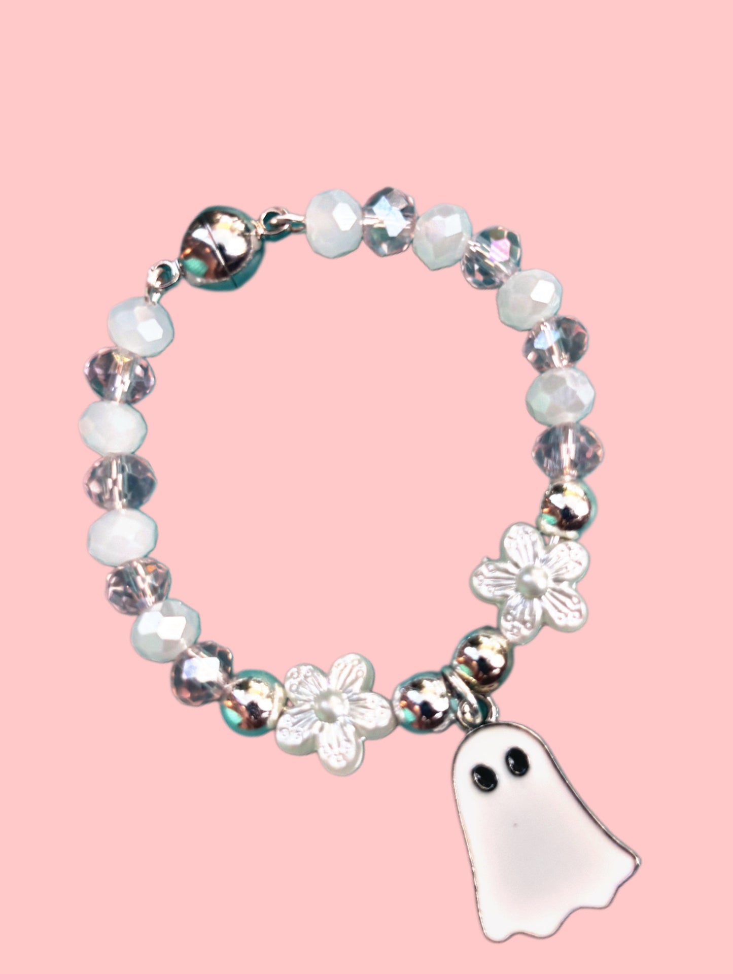 Floral Ghost Magnetic Handle Charm
