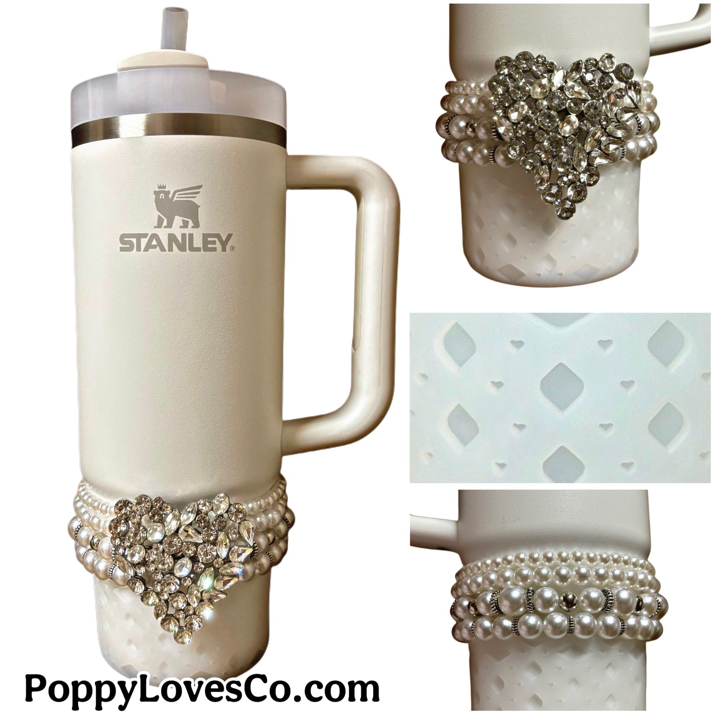 Diamond Heart & Pearls XL See Video!