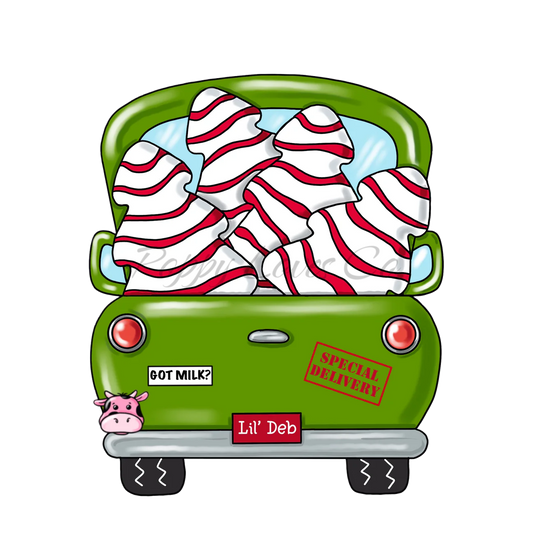 Aimant pour gobelet en forme de camion à gâteaux de Noël