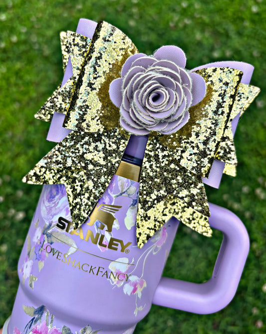 Purple Flower XL Sailor Bow