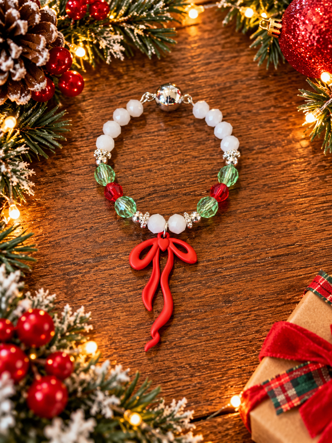 Deck the Halls Magnetic Handle Charm