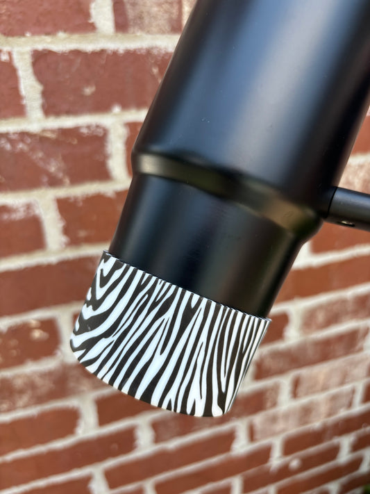 Botte en silicone à imprimé zèbre. Accessoires de la Coupe Stanley.