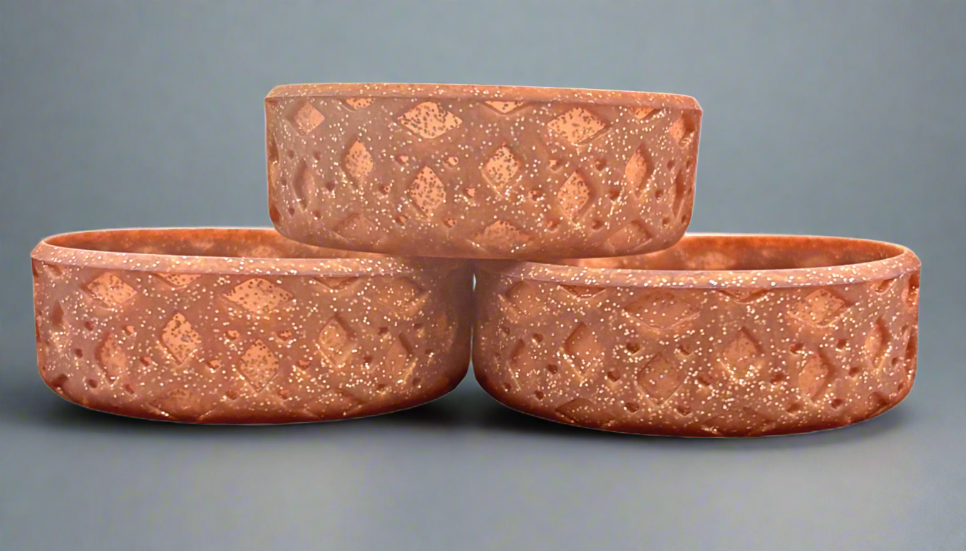 Paillettes cuivrées || La botte en silicone Popette