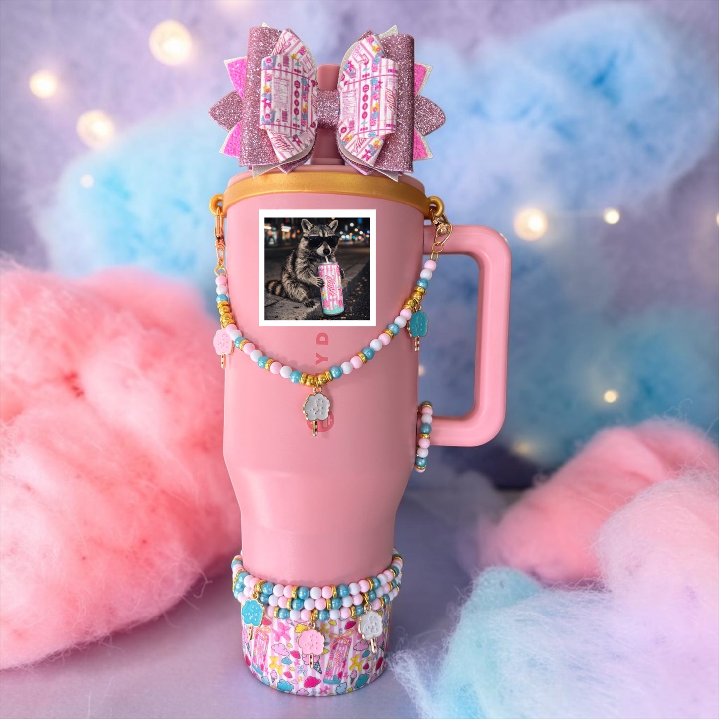 Raccoon Cotton Candy Magnet