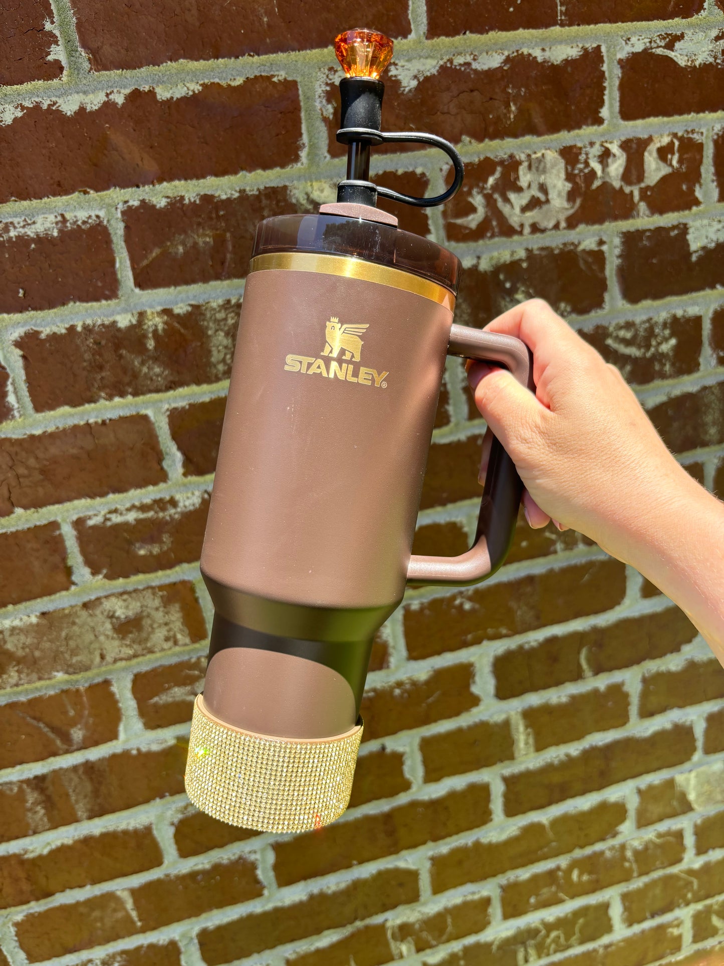 Botte Bling en Silicone avec Strass Doré