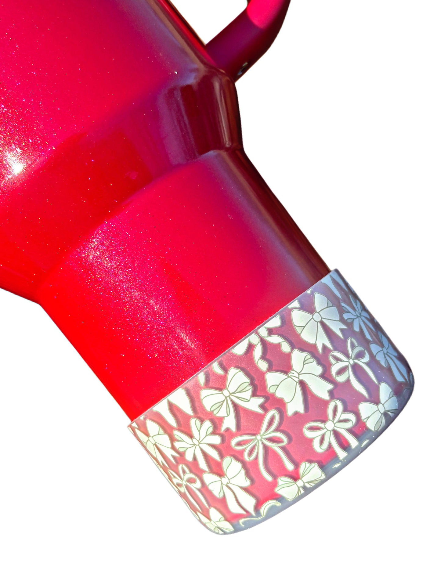 Botte en silicone transparente avec nœuds blancs