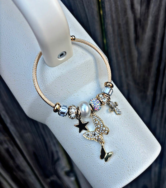 Bracelet à breloques avec anse de tasse Golden Girl