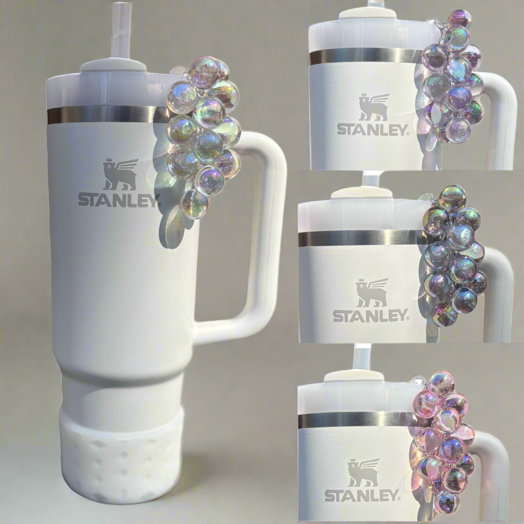 Translucent Bubbles Charm Straw Topper {Choose your color}