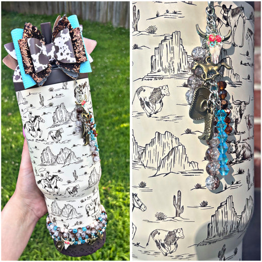 Howdy Out West Dangle Charm (HJ Spout or Straw Options.