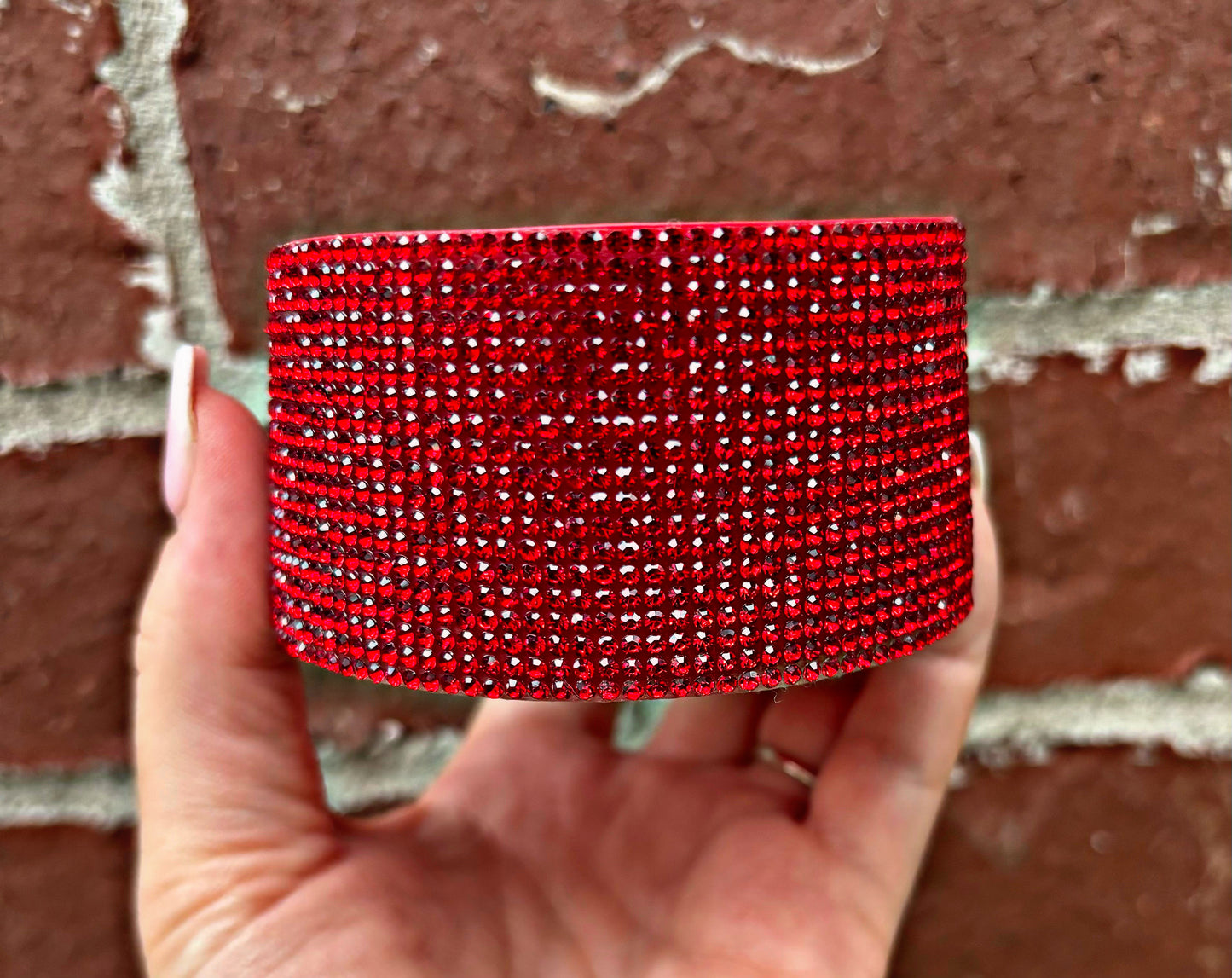 Botte Bling en Silicone Strass Rouge
