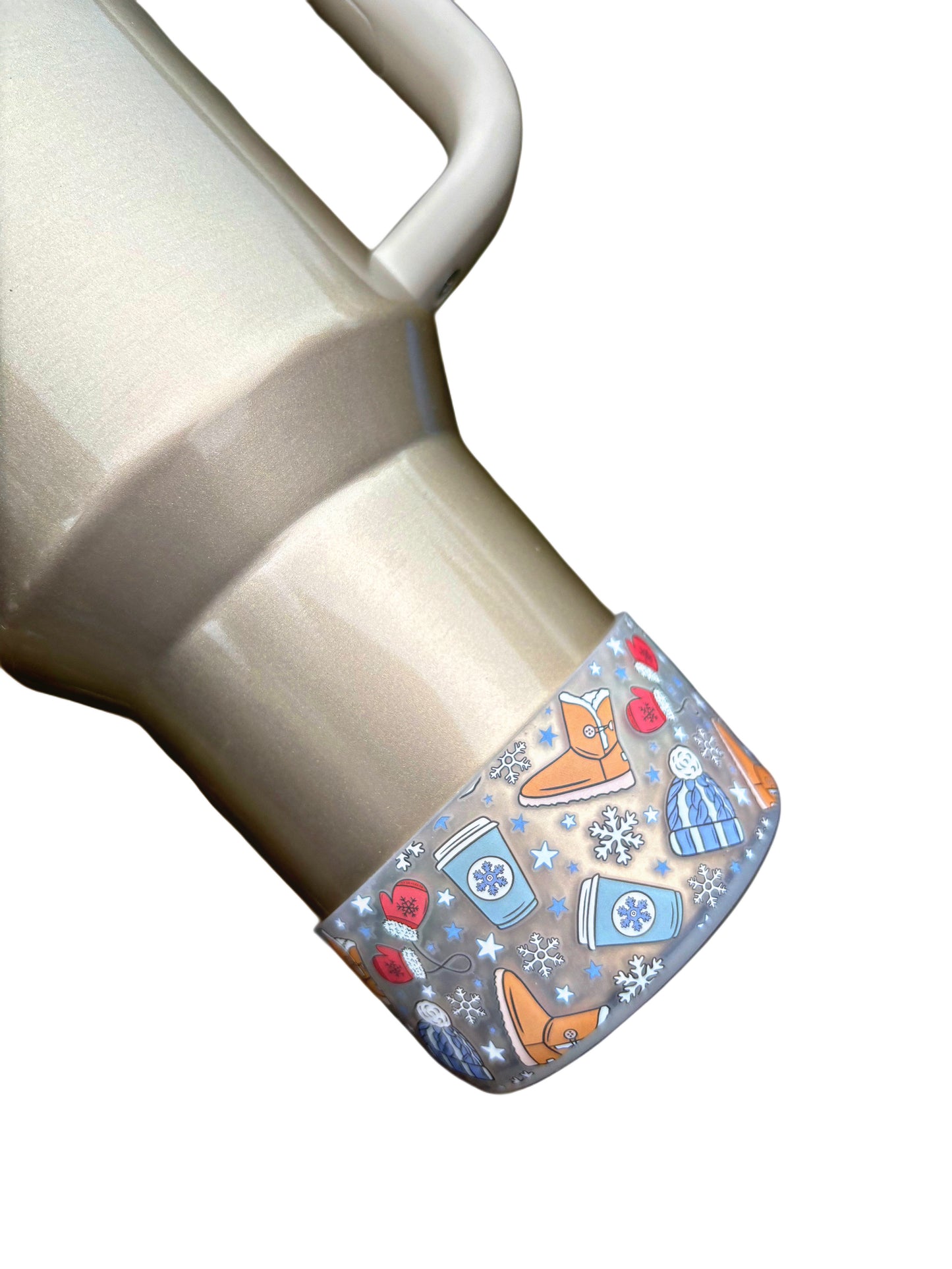NOUVELLE botte en silicone transparente Winter Wonderland
