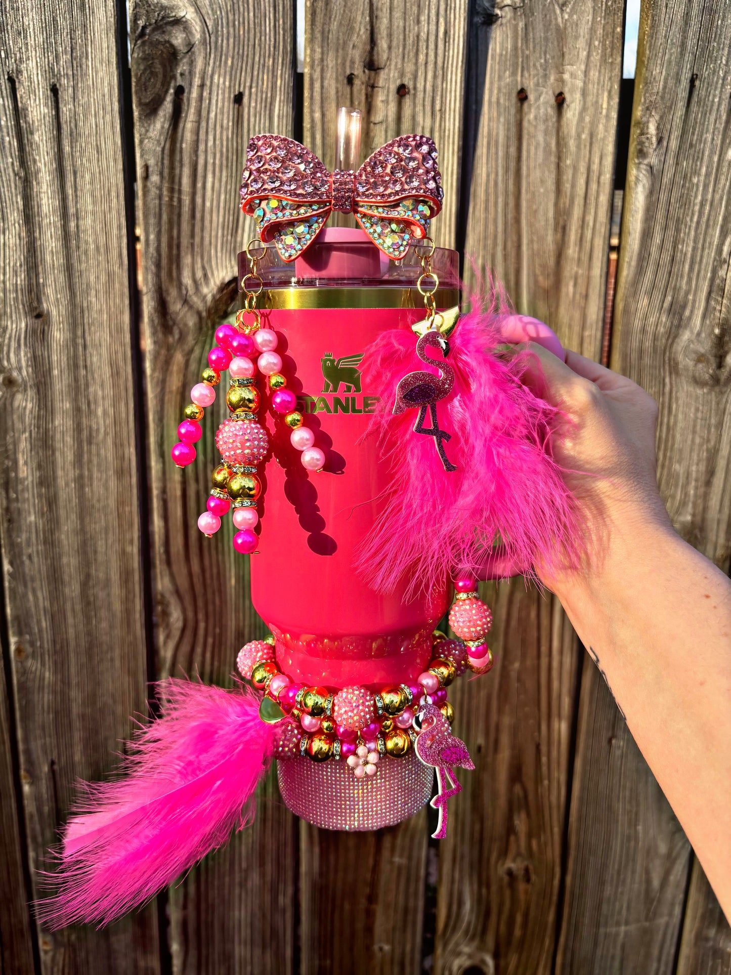 Pink Flamingo Cup Bracelets {Mardi Gras Spanish Town}