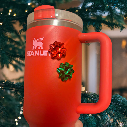 Lot de 2 aimants en forme de nœuds pour cadeaux de Noël