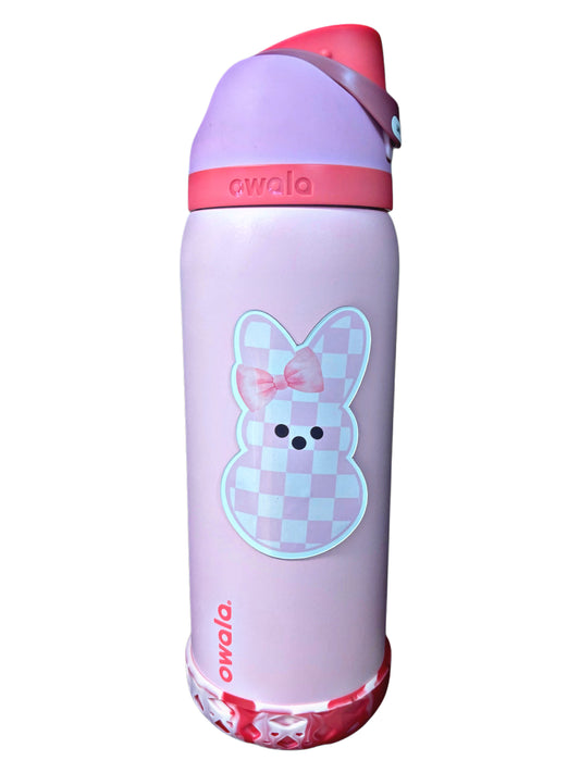 Pink Checks Bunny Magnet