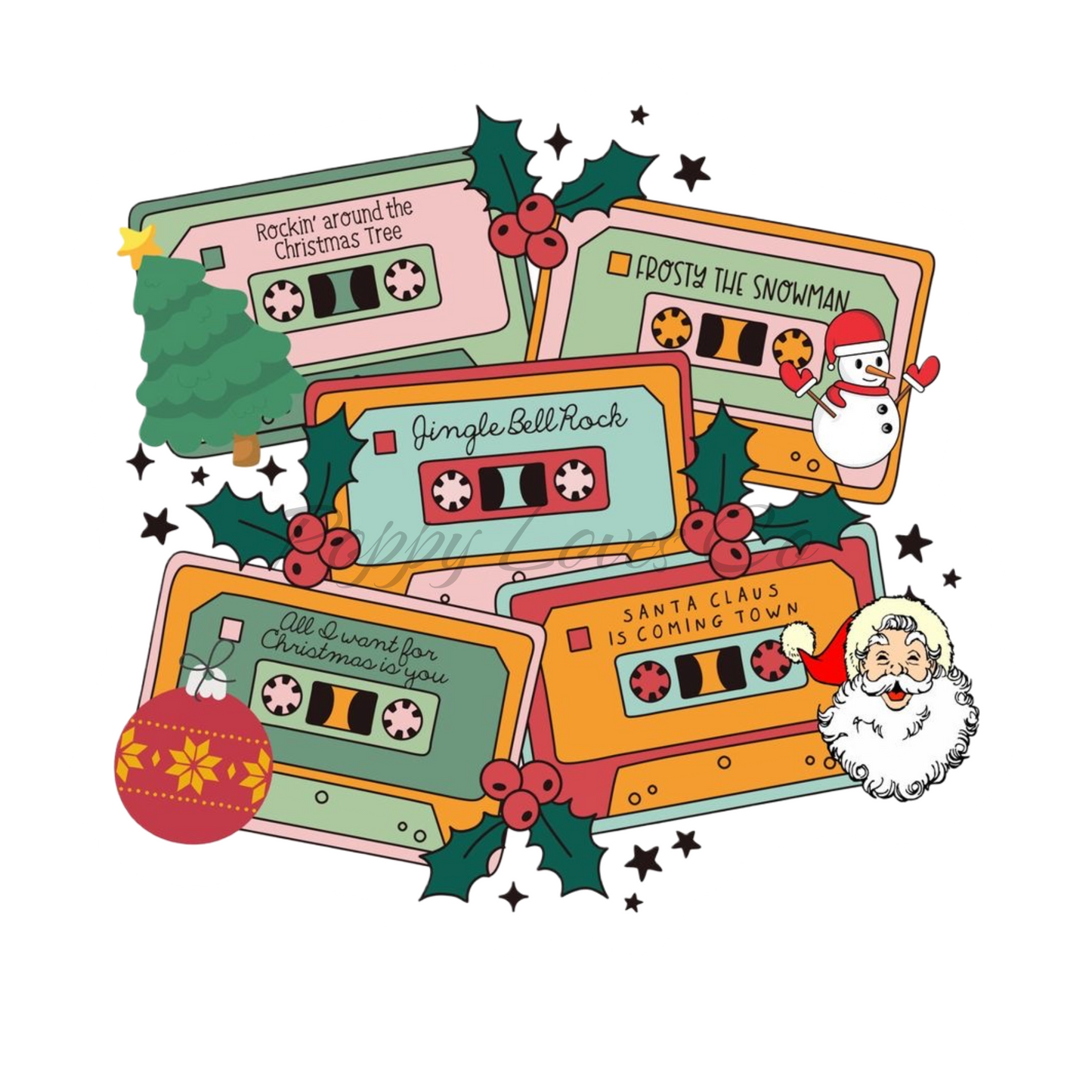 Aimant pour verre à musique de Noël