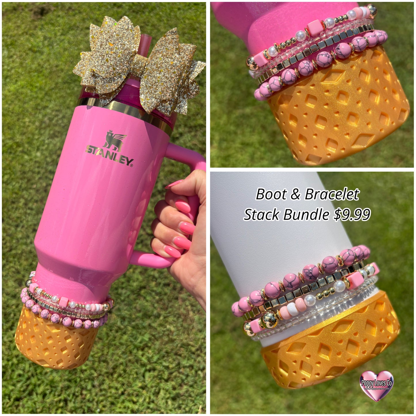 Boot & Bracelet Bundle $9.99! READY TO SHIP (Choose Short or Tall Boot)