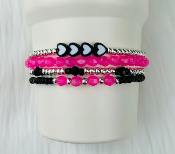 Bracelets électriques en forme de coupe rose fluo Stanley Cup