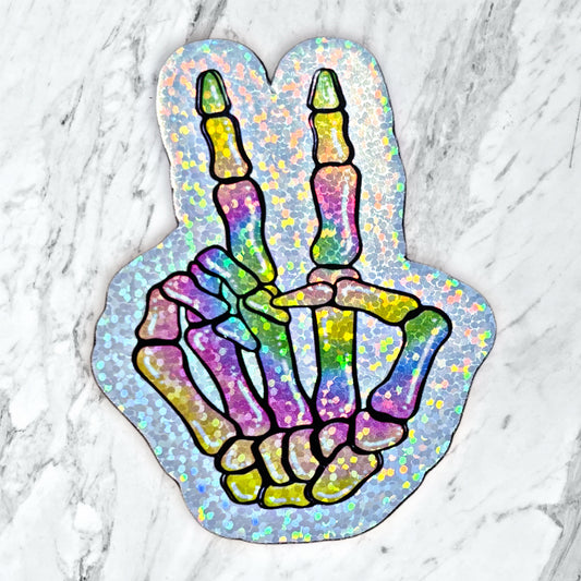 Neon Peace Skele Magnet