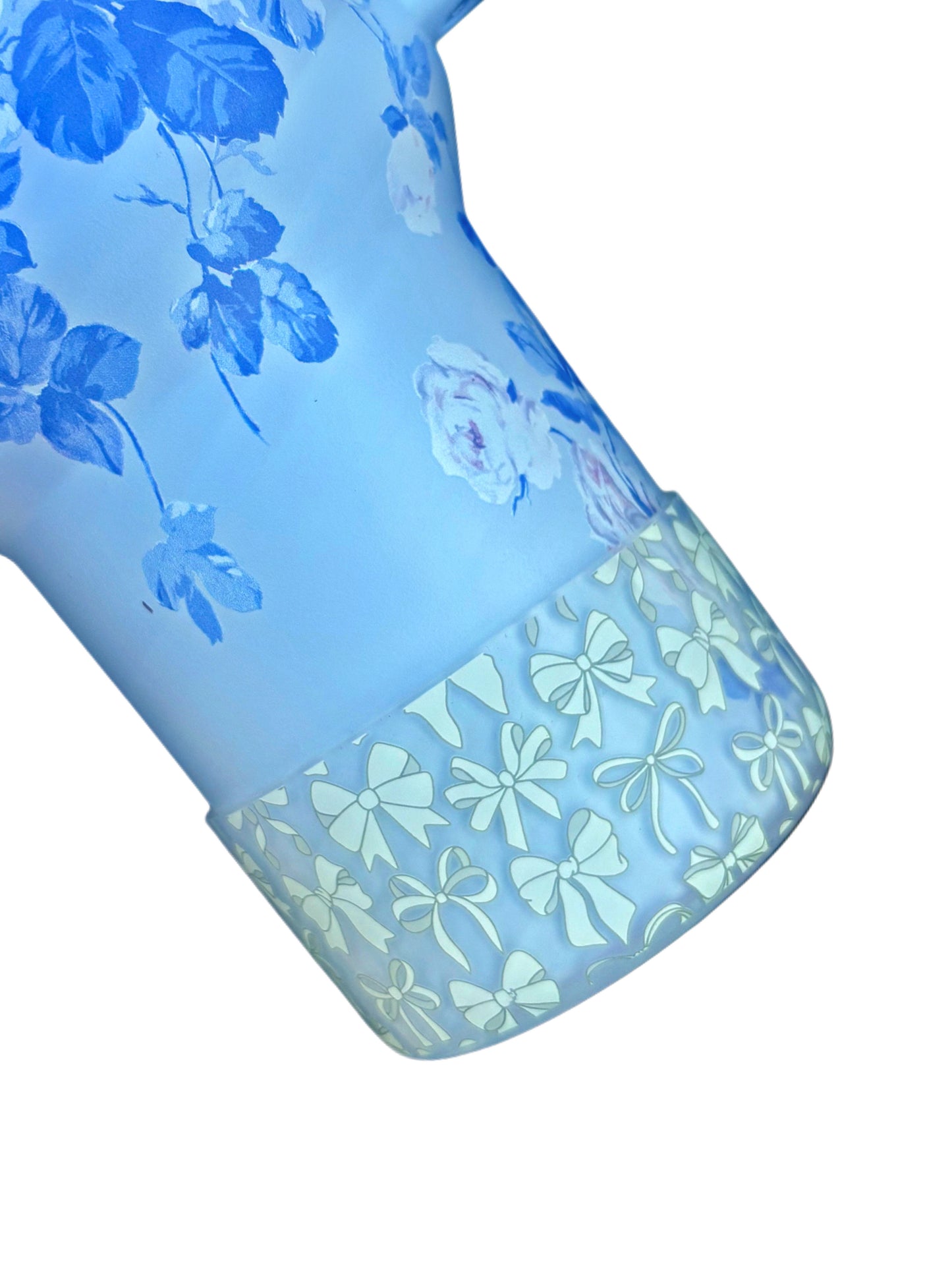 Botte en silicone transparente avec nœuds blancs