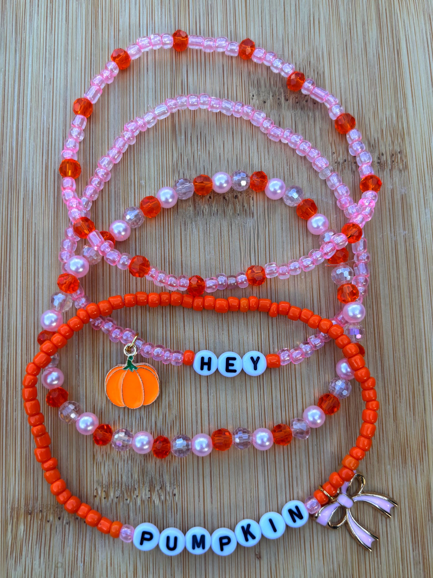 Hey Pumpkin Wrist Bracelets