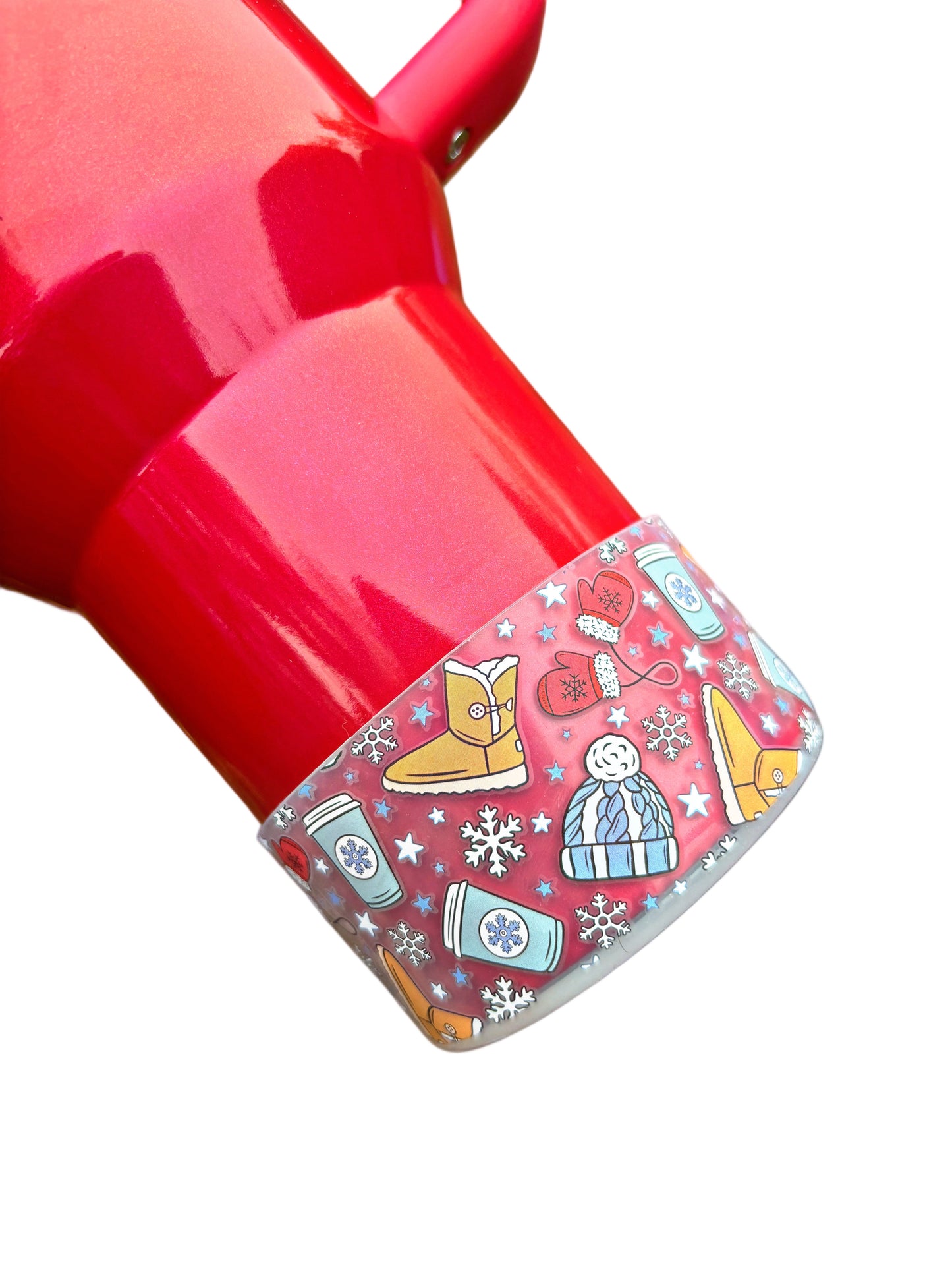 NOUVELLE botte en silicone transparente Winter Wonderland