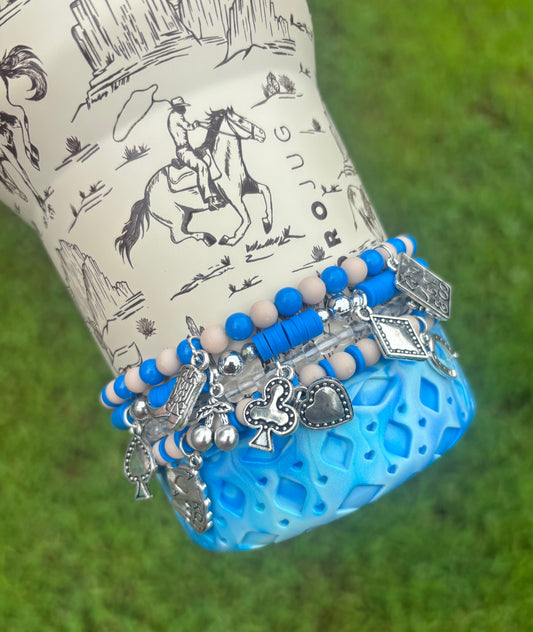 Western Charm Blue Cup Bracelets
