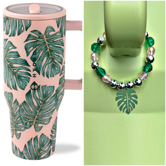 Accessoires de tasse à breloques Monstera Hydrojug avec poignée