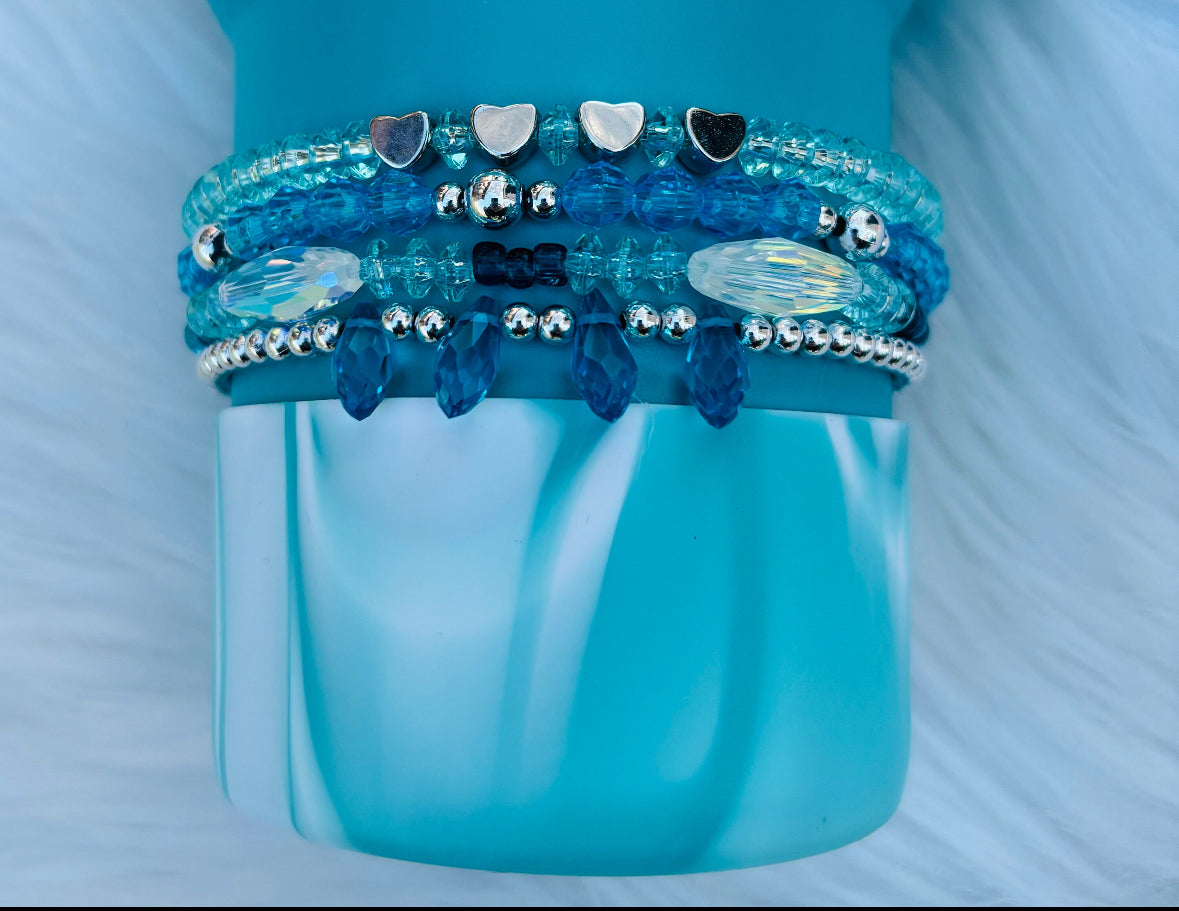 Botte en silicone Tiffany Blue Swirl