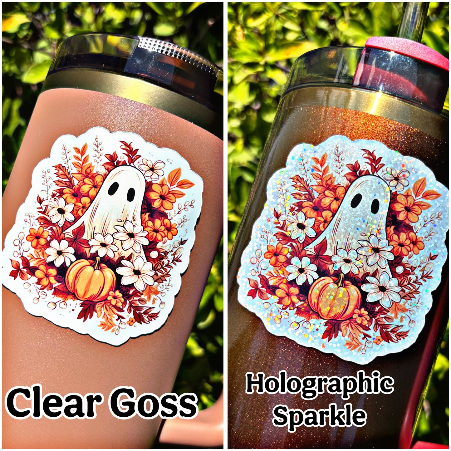 Fall Floral Ghost Magnet