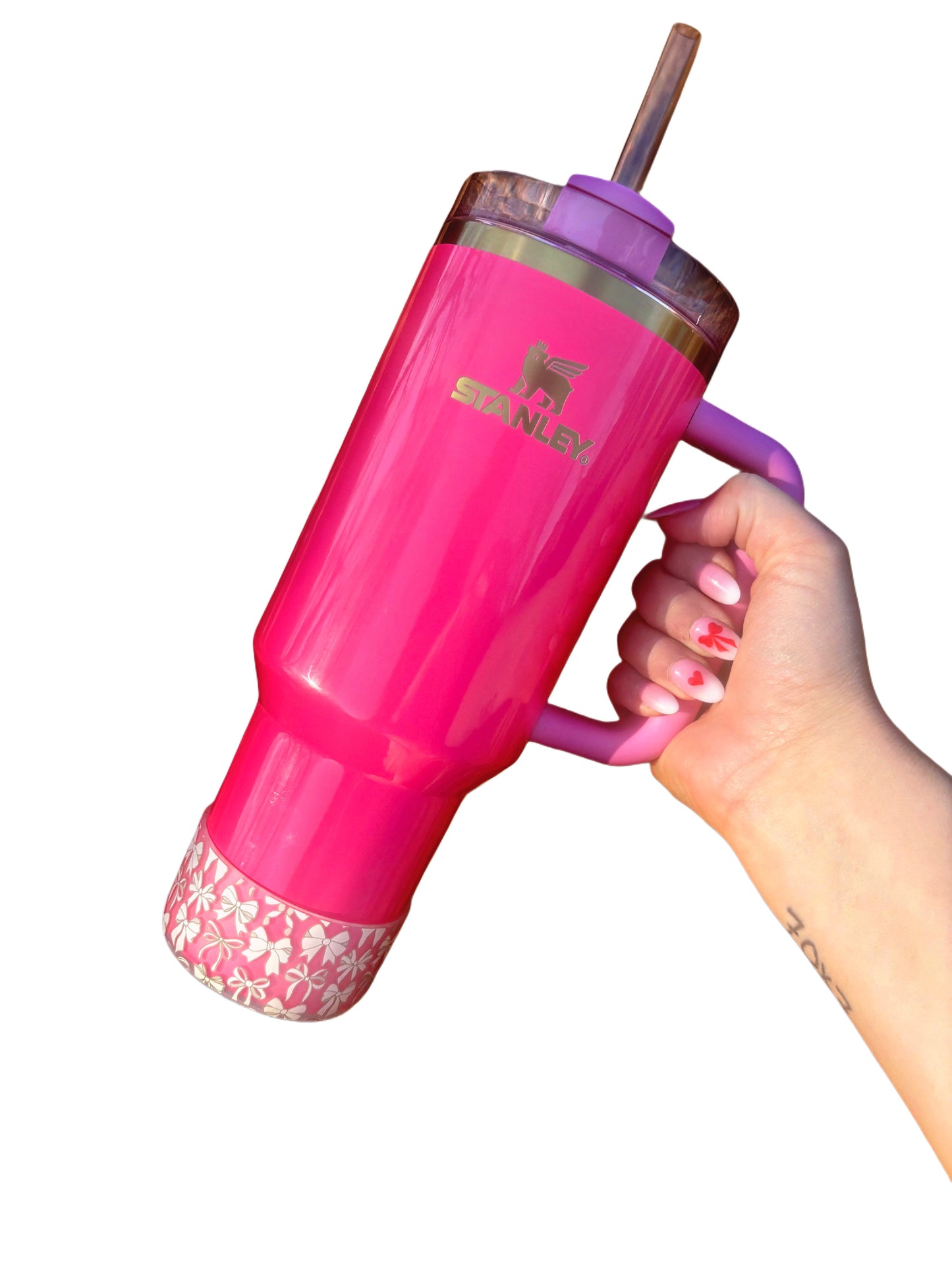 Botte en silicone transparente avec nœuds blancs