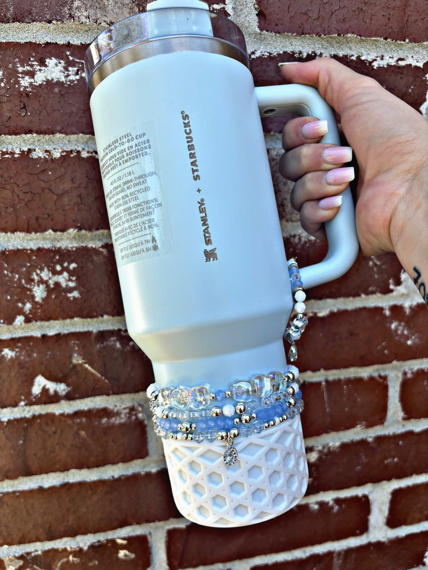 Bracelets Glacier Blue Cup. Choisissez avec ou sans flocons de neige.