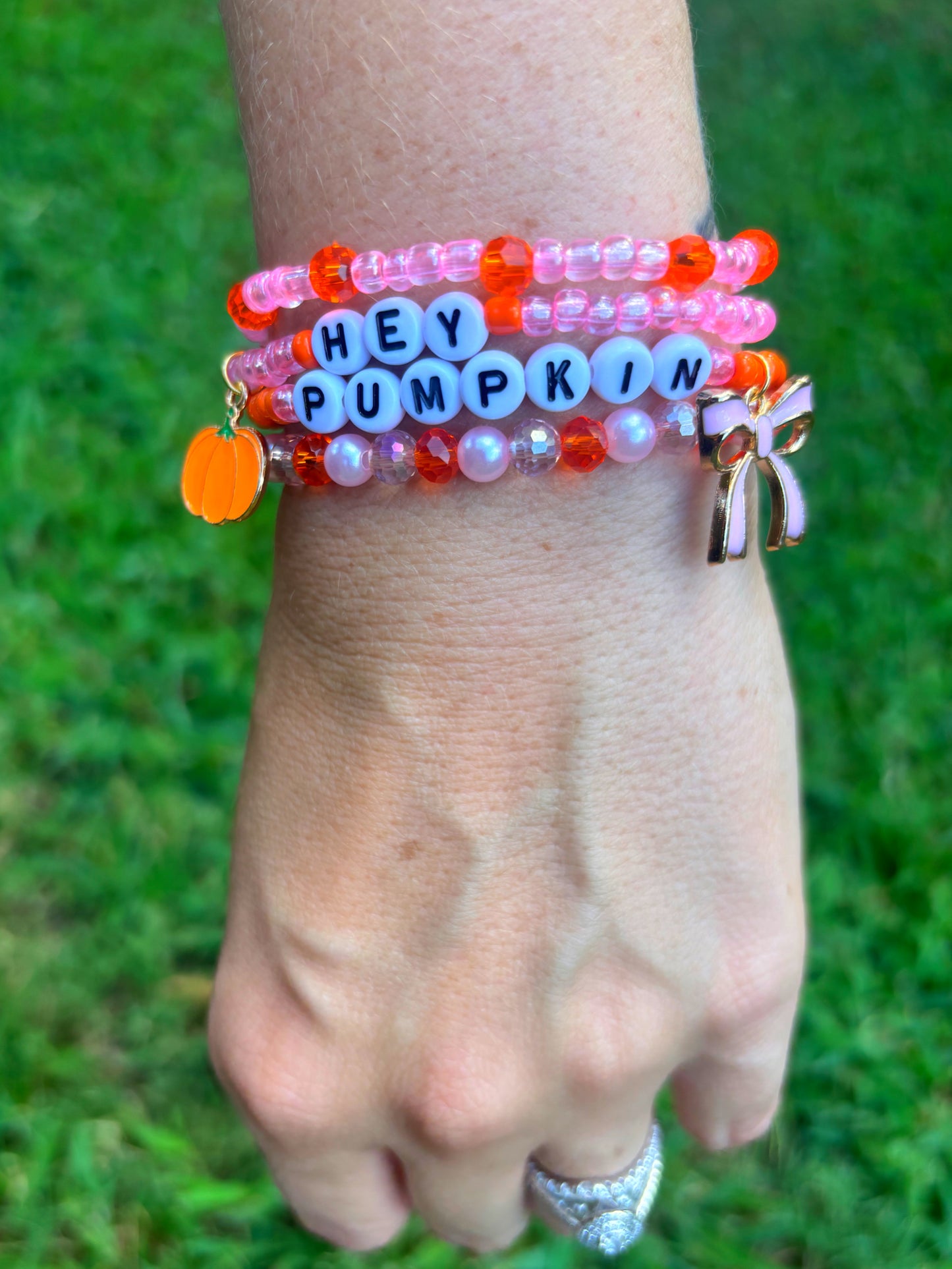 Hey Pumpkin Wrist Bracelets