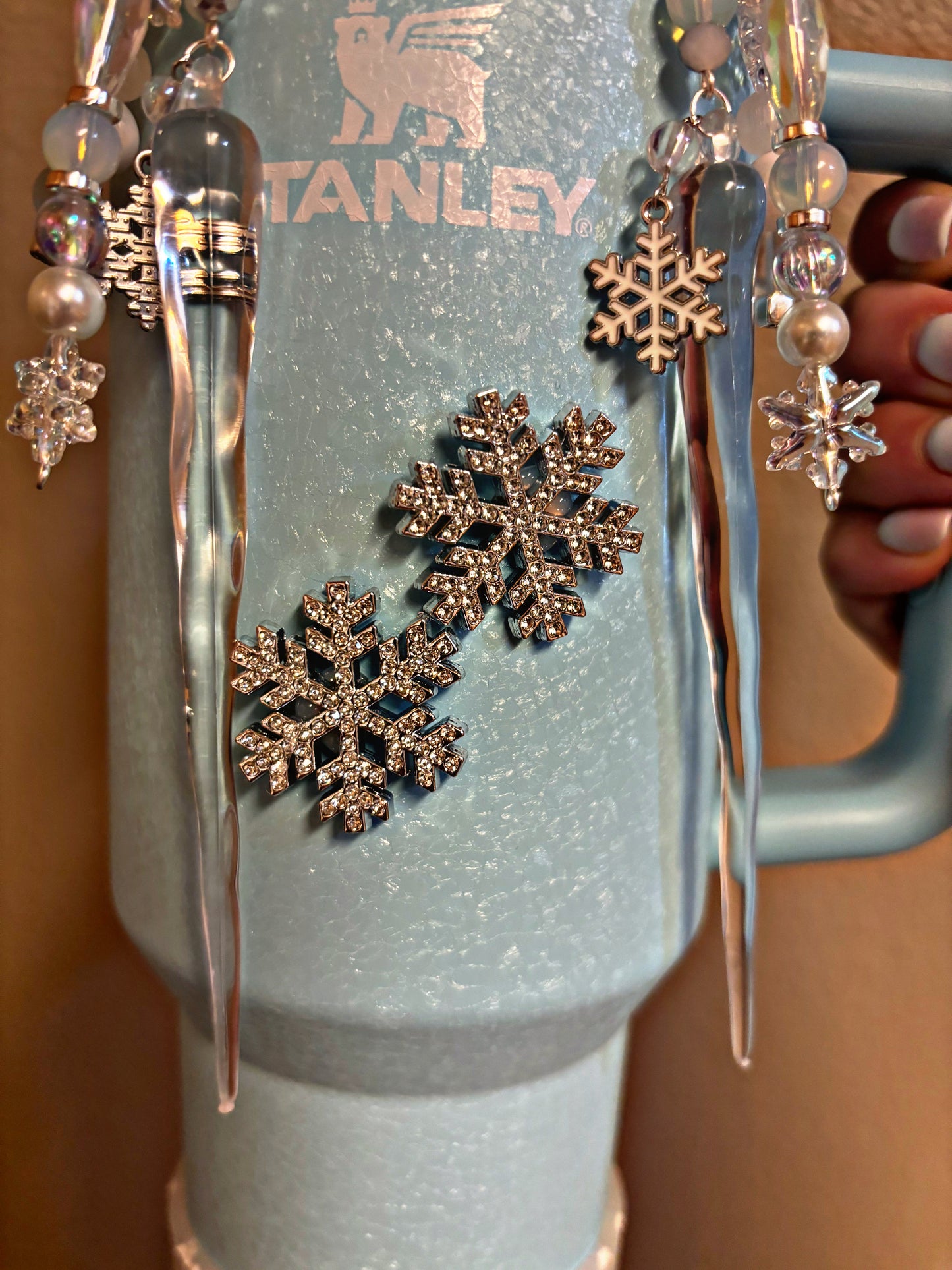 Aimants flocons de neige strass 2