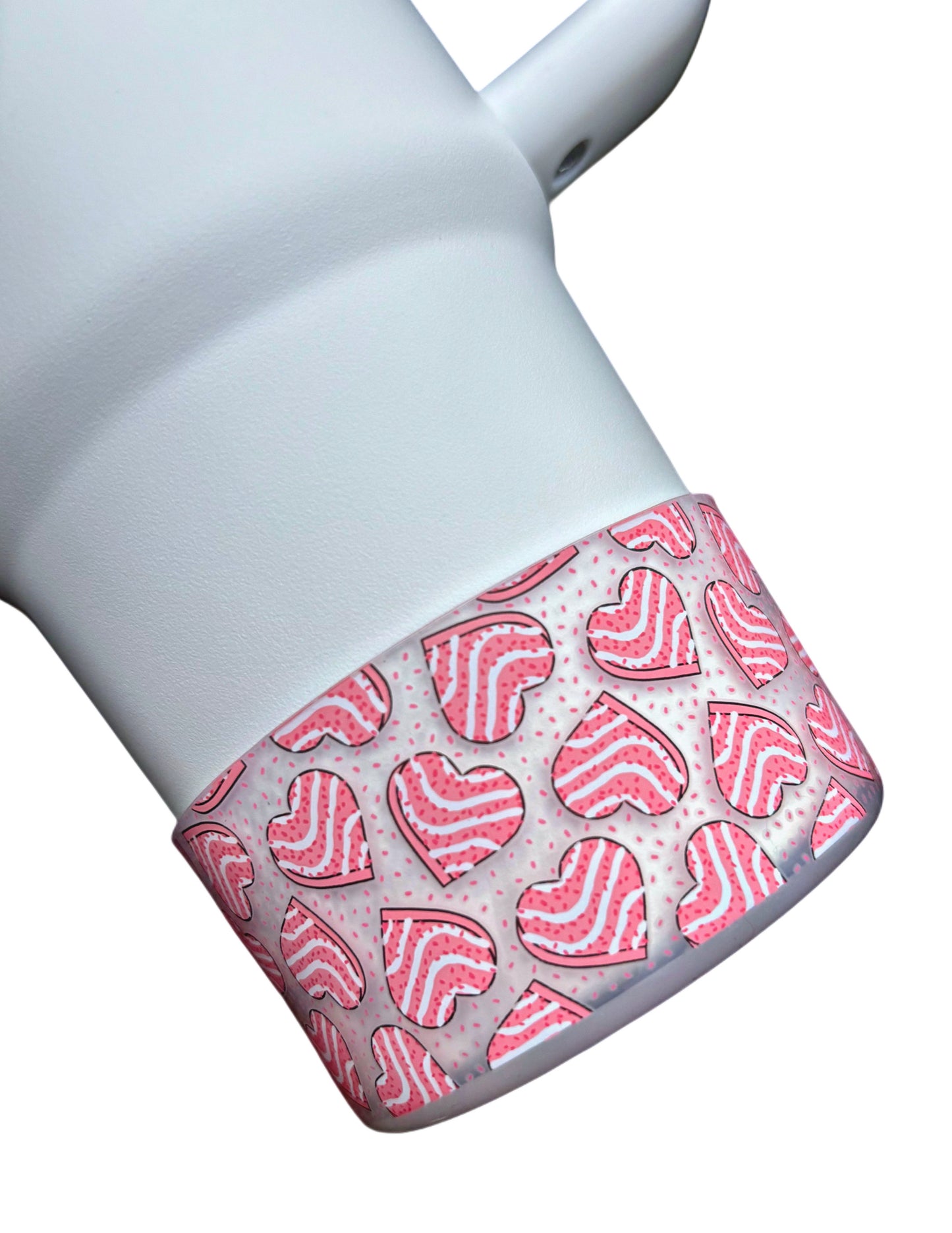 Botte transparente en silicone pour gâteaux en forme de cœur