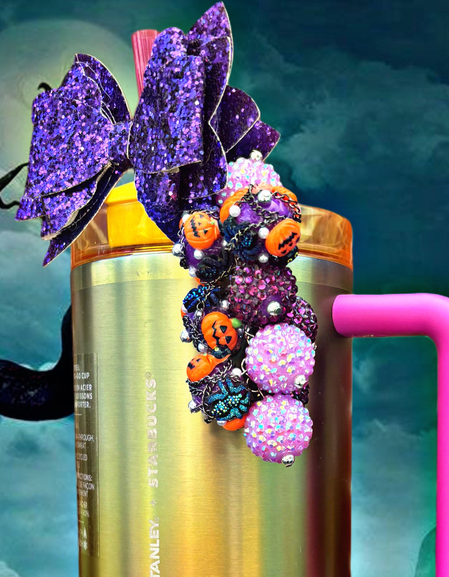 Halloween Queen Straw Topper Dangle Charm